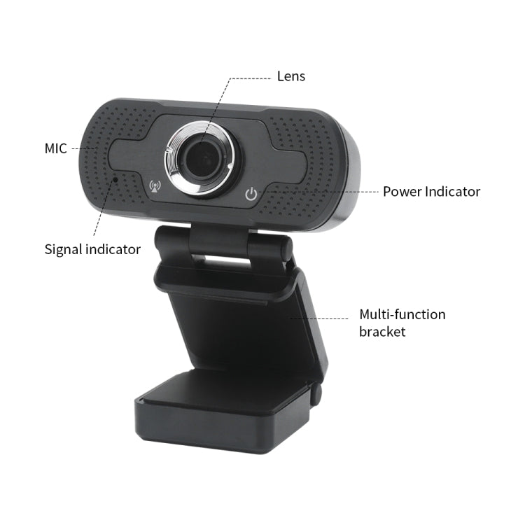 HD-F18 1080P Multi-function HD Camera WebCam with Microphone(Black) by buy2fix