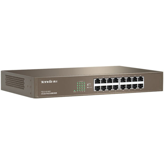 Tenda TEG1016D Desktop v6.0 16-Port Gigabit Ethernet Switch 6KV Lightning Protect by Tenda