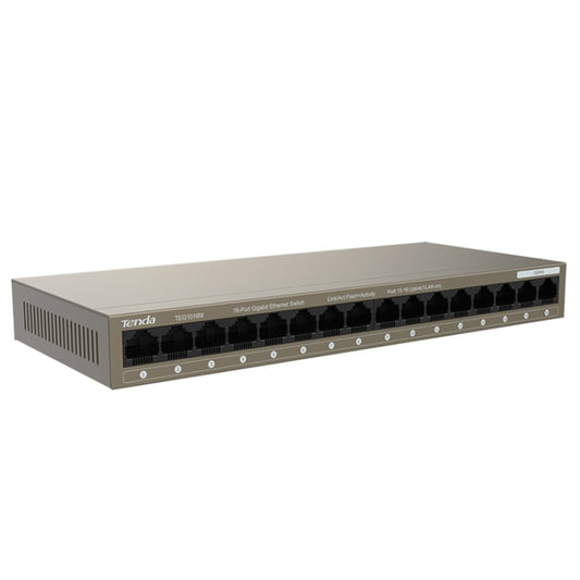 Tenda TEG1016M Desktop Metal 16-Port Gigabit Ethernet Switch Fast Establish High-Speed Network by Tenda