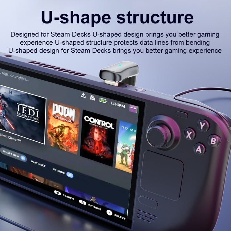 140W 20Gbps USB-C / Type-C Male to USB-C / Type-C Female U-shaped Elbow Charging Adapter by buy2fix