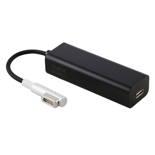 AnyWatt 85W USB-C / Type-C Female to 5 Pin MagSafe 1 Male L Head Series Charge Adapter Converter for MacBook (Black) by buy2fix