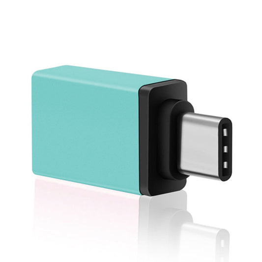 Aluminum Alloy USB-C / Type-C 3.1 Male to USB 3.0 Female Data / Charger Adapter(Blue) by buy2fix