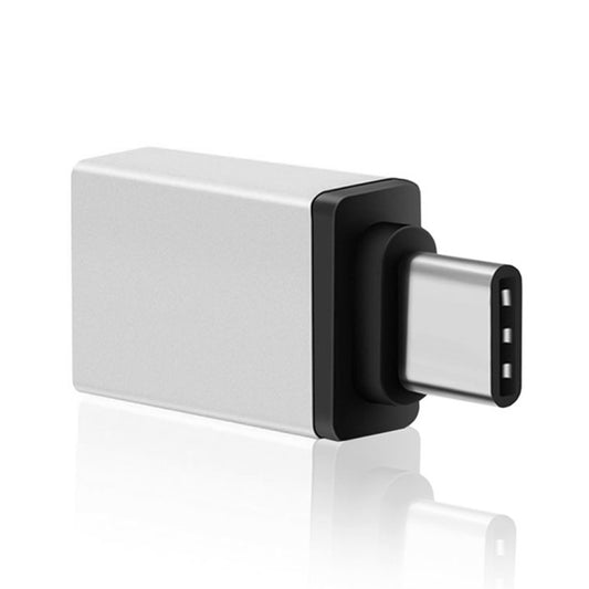 Aluminum Alloy USB-C / Type-C 3.1 Male to USB 3.0 Female Data / Charger Adapter(Silver) by buy2fix