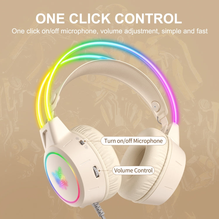 ONIKUMA X15 Pro Symphony Wired Gaming Headphone with Microphone(Beige) by ONIKUMA