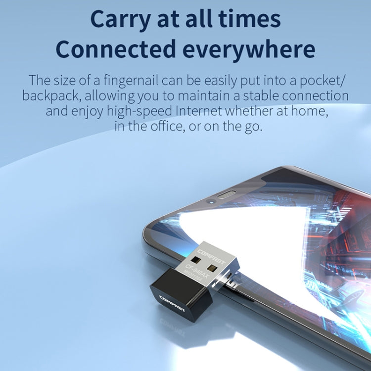 COMFAST CF-940AX 300Mbps 2.4GHz WiFi6 Mini USB Network Adapter by COMFAST