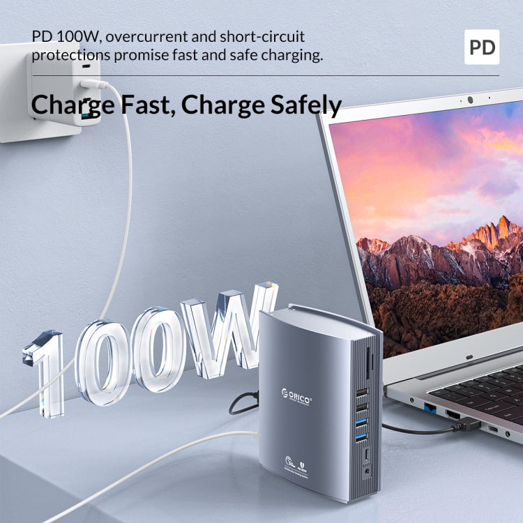 ORICO CDH-15N-GY-BP 15 in 1 Type-C HUB Docking Station by ORICO