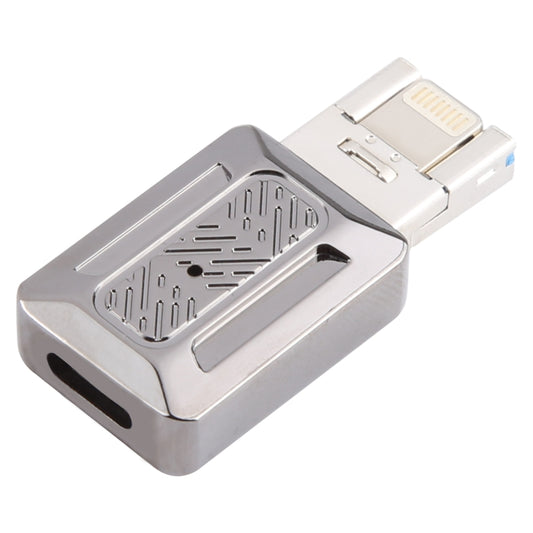 2 in 1 USB + 8 Pin to Type-C Audio Video Transmission Adapter by buy2fix