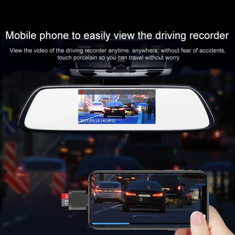 8 Pin to TF Card Adapter Mini TF Card Reader(Black) by buy2fix