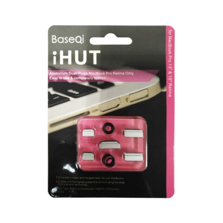 BASEQI iHUT-100 Hidden Aluminum Alloy Anti Dust Plug for Macbook Pro Retina 13.3 / 15 inch Laptops by buy2fix