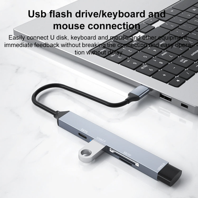 ADS-806C 5 in 1 USB-C / Type-C to USB 3.0 + USB-C / Type-C + SD/TF + USB2.0 HUB Docking Station by buy2fix