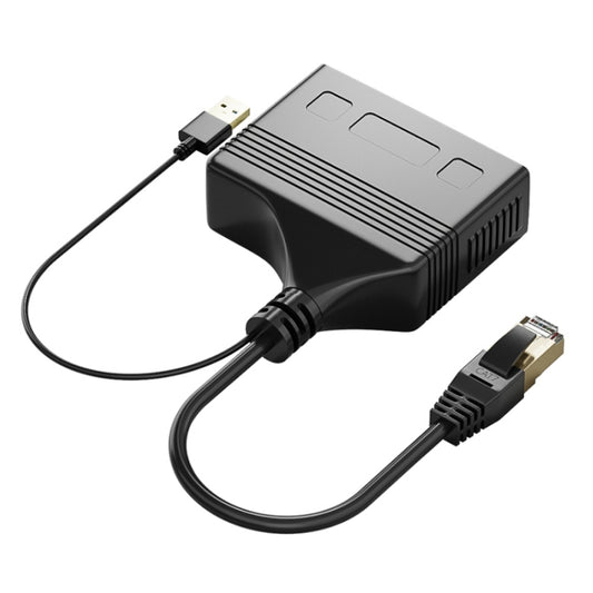 Male RJ45 3 in 1 Gigabit Network Splitter Cable Ethernet Network Coupler by buy2fix