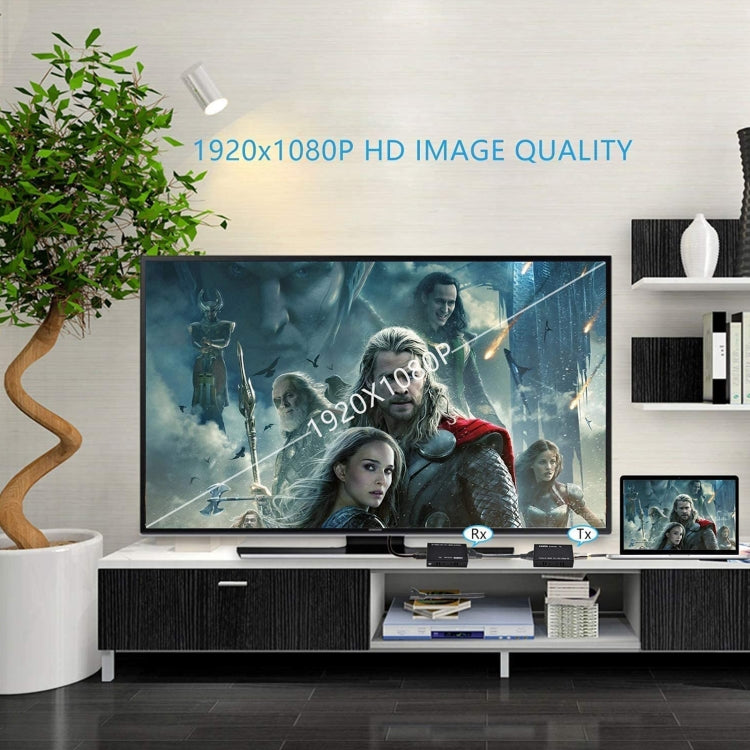 RJ45 to HDMI HD Transmitter 60m Single Network Extender HDMI Signal Amplifier Extender, US Plug by buy2fix