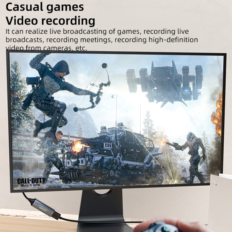 4K 30Hz HDMI to USB-C / Type-C HD Video Capture Card with Cable by buy2fix