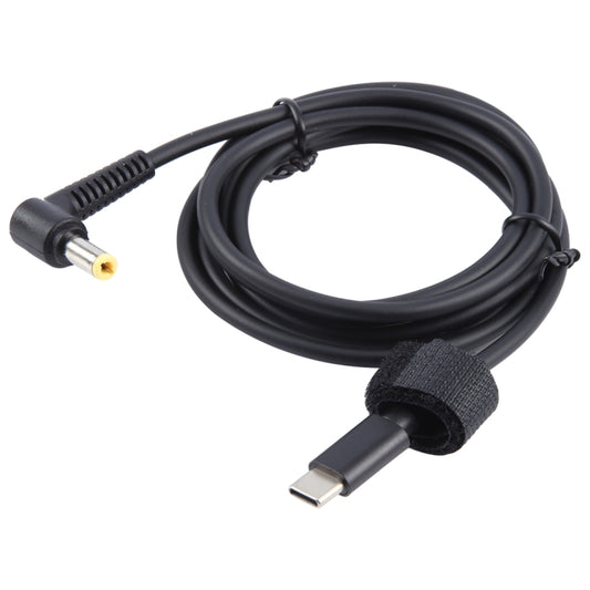 PD65W USB-C / Type-C Elbow to 5.5 x 2.5mm Laptop Power Charging Cable 1.5m (Black) by buy2fix