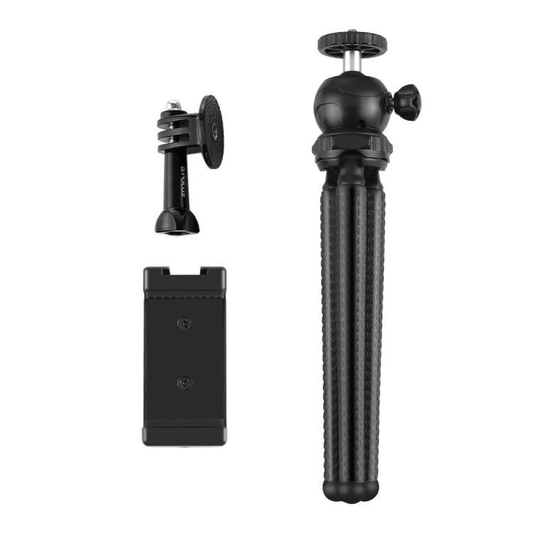 PULUZ Mini Octopus Flexible Tripod Holder with Ball Head & Phone Clamp + Tripod Mount Adapter & Long Screw for SLR Cameras, GoPro, Cellphone, Size: 25cmx4.5cm by PULUZ
