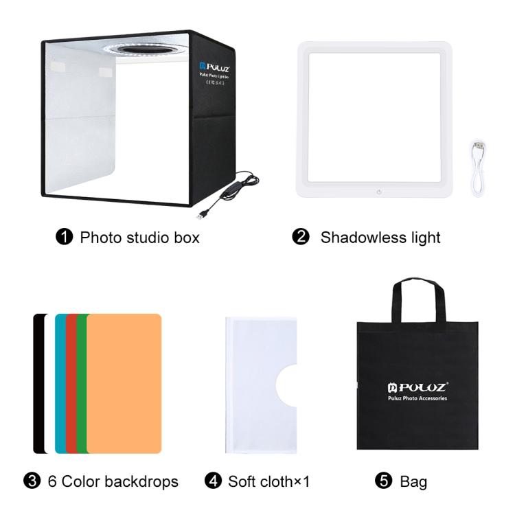 PULUZ 30cm Folding Ring Light Photo Lighting Studio Shooting Tent Box with Shadowless Light Panel -  by PULUZ | Online Shopping UK | buy2fix