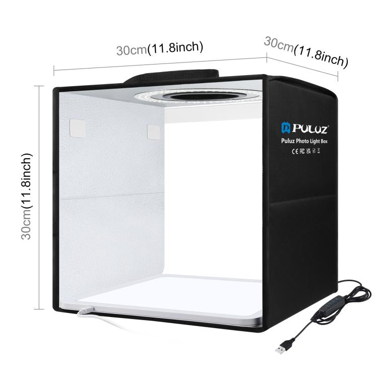 PULUZ 30cm Folding Ring Light Photo Lighting Studio Shooting Tent Box with Shadowless Light Panel -  by PULUZ | Online Shopping UK | buy2fix