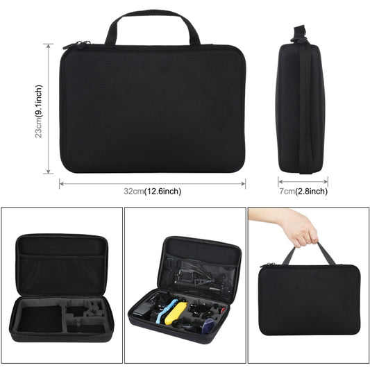 PULUZ 50 in 1 Accessories Total Ultimate Combo Kits with EVA Case (Chest Strap + Suction Cup Mount + 3-Way Pivot Arms + J-Hook Buckle + Wrist Strap + Helmet Strap + Extendable Monopod + Surface Mounts ... for GoPro, Insta360, DJI and Other Action Cameras by PULUZ