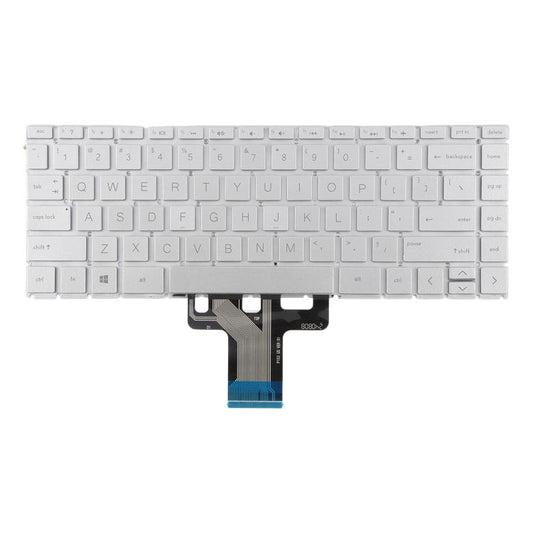 For HP Pavilion X360 14S-DK 14S-DP 14S-DQ 14S-CR 14s-CF 14-CE 14-CF 14S-DF/DK 14-CK 14-CD 14-CM 14S-DR 14S-fr US Version Keyboard with Backlight (Silver) - Replacement Keyboards by buy2fix | Online Shopping UK | buy2fix