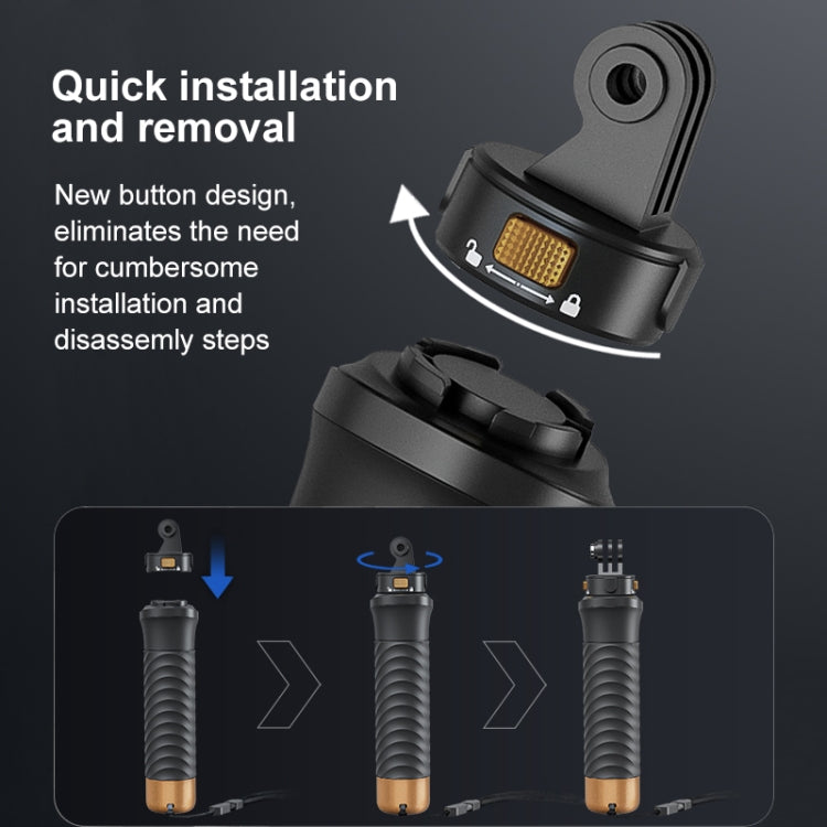 PULUZ Quick Release Floating Handle Hand Grip (Black) by PULUZ