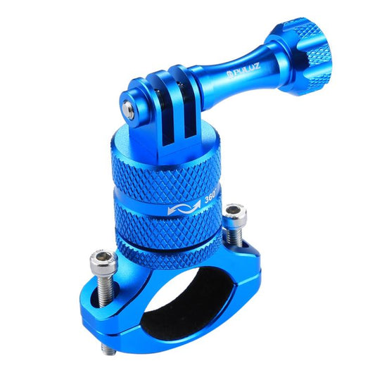 PULUZ 360 Degree Rotation Bike Aluminum Handlebar Adapter Mount with Screw for GoPro, Insta360, DJI and Other Action Cameras(Blue) by PULUZ