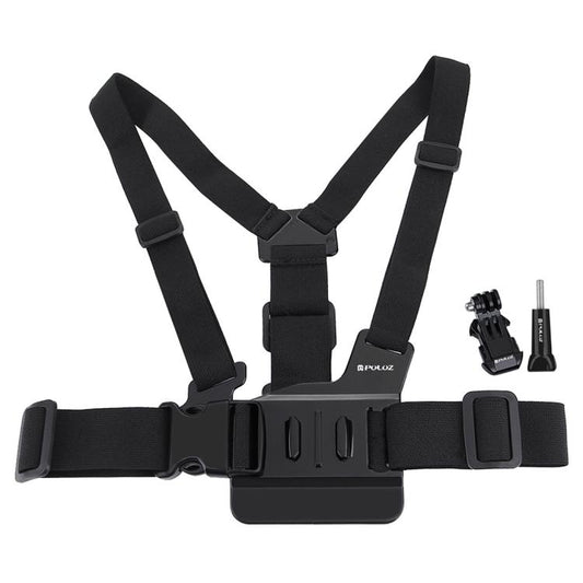 PULUZ Adjustable Body Mount Belt Chest Strap with J Hook Mount & Long Screw for GoPro, Insta360, DJI and Other Action Cameras by PULUZ
