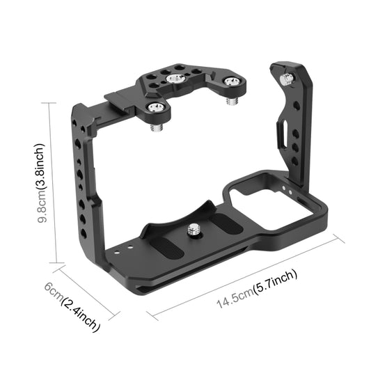 For Sony ILME-FX30 / FX3 PULUZ Metal Camera Cage Stabilizer Rig with NOTA Slider(Black) by PULUZ