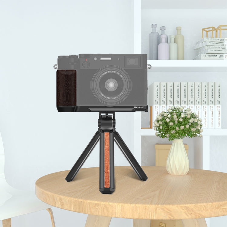 For Fujifilm X100VI PULUZ 1/4 inch Vertical Shoot Quick Release L Plate Bracket Base Holder (Black) by PULUZ