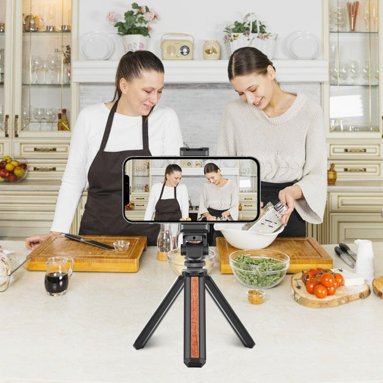 PULUZ Tripod Head Cold Shoes Aluminum Alloy Phone Clamp Holder Bracket (Black) by PULUZ