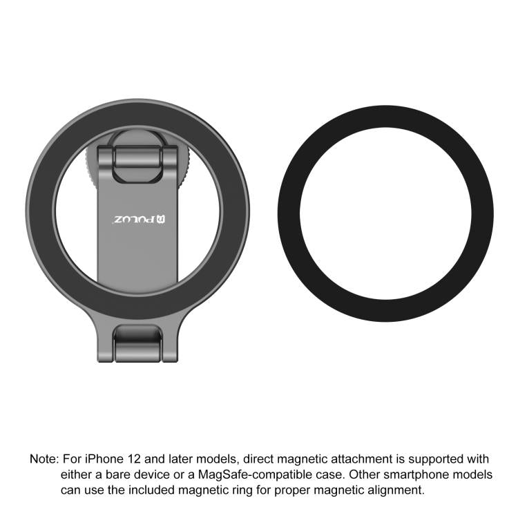 PULUZ Foldable MagSafe Magnet Cold Shoe On-Camera Phone Mount (Grey) - Desktop Holder by PULUZ | Online Shopping UK | buy2fix