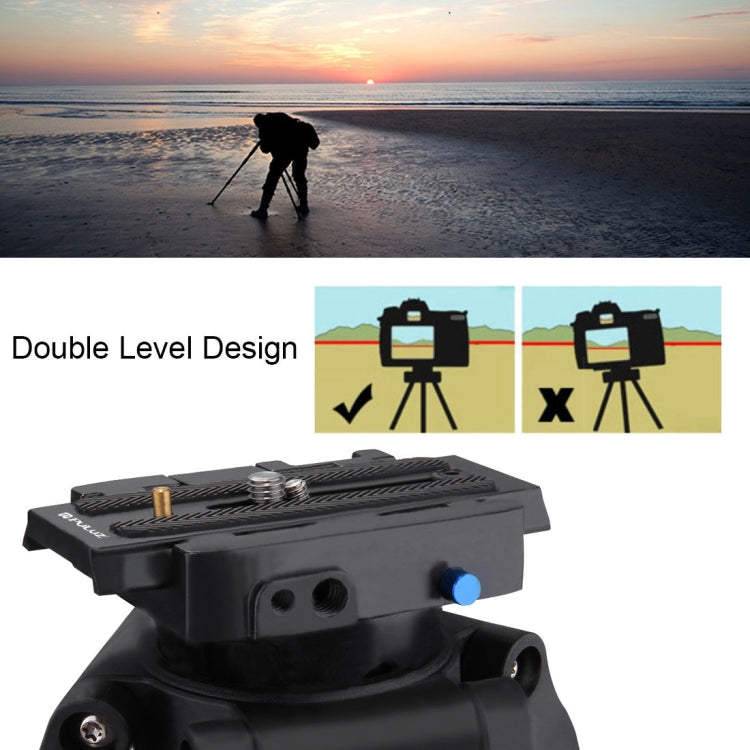 PULUZ Quick Release Clamp Adapter + Quick Release Plate for DSLR & SLR Cameras(Black) by PULUZ