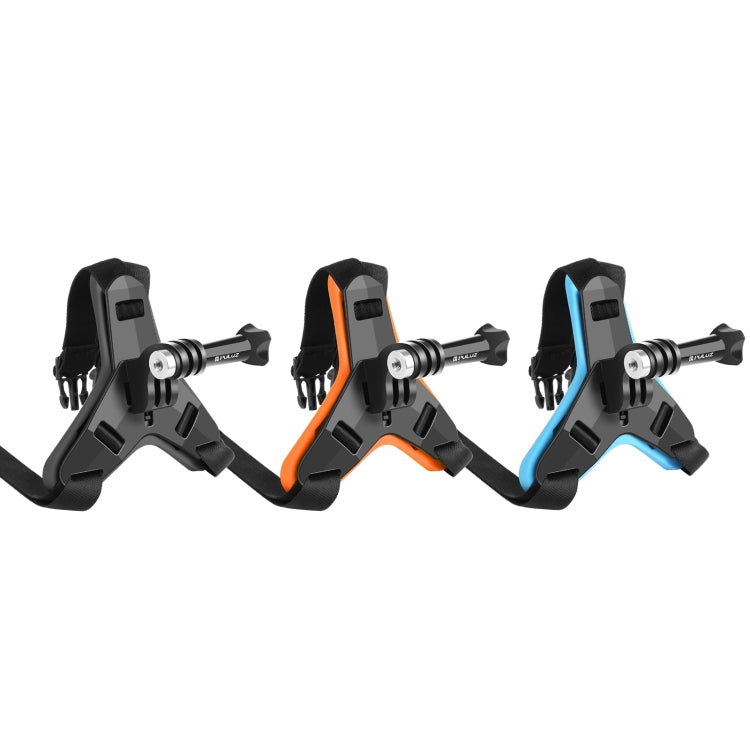 PULUZ Motorcycle Helmet Chin Strap Mount for GoPro, DJI Osmo Action and Other Action Cameras(Orange) by PULUZ