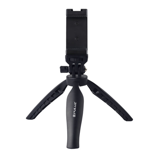 PULUZ Desk Plastic Tripod Mount with Phone Clamp & Adjusting Tripod Head for Smartphones(Black) by PULUZ