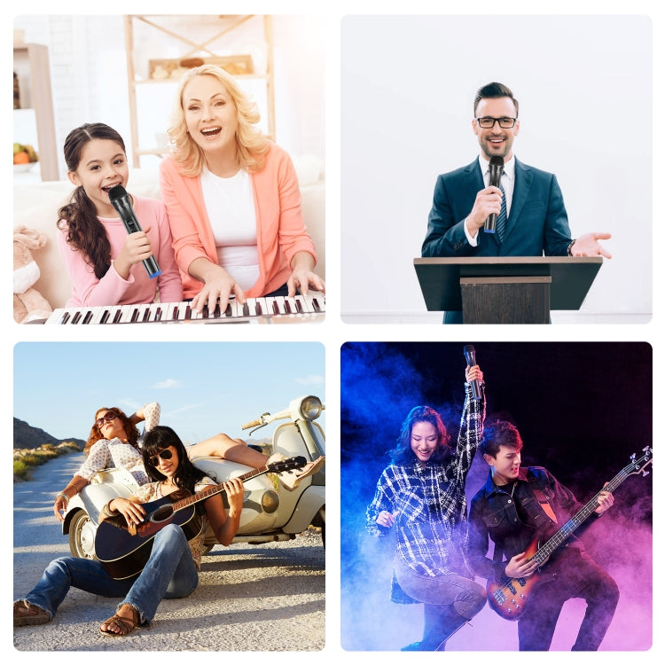 PULUZ UHF Wireless Dynamic Microphone with LED Display(Black) by PULUZ