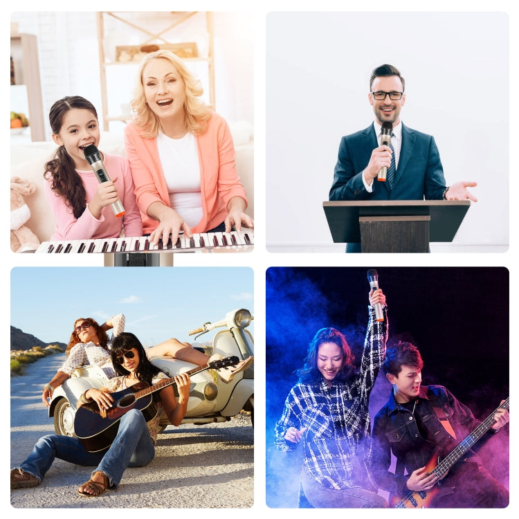 PULUZ UHF Wireless Dynamic Microphone with LED Display(Gold) by PULUZ