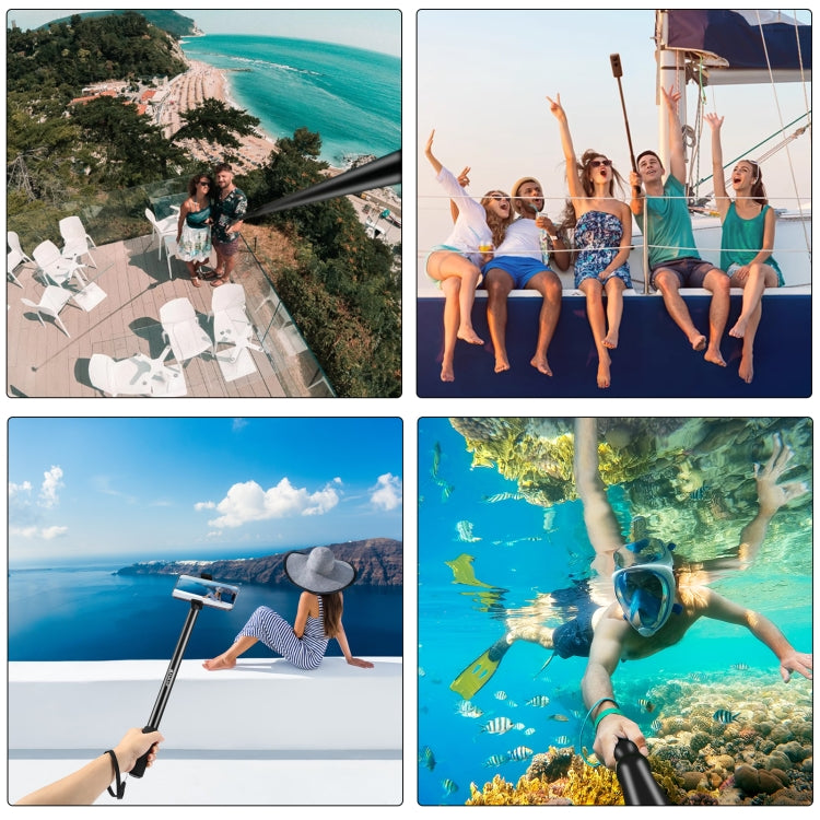 PULUZ 2m Metal Selfie Stick Monopod for Insta360 One RS / X2 / X3 / X4 / DJI Osmo 360 (Black) by PULUZ