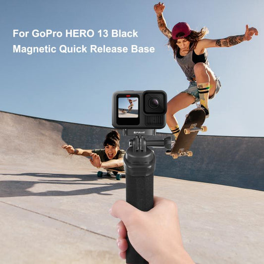 For GoPro HERO13 Black PULUZ Magnetic Quick Release Metal Base (Black) - Connection Mount by PULUZ | Online Shopping UK | buy2fix