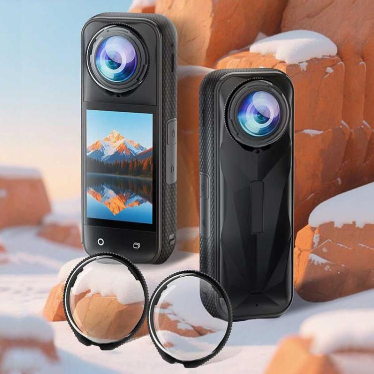 For Insta360 X5 PULUZ Standard Rotation PC Lens Guard Protective Cover (Transparent) - Len Accessories by PULUZ | Online Shopping UK | buy2fix