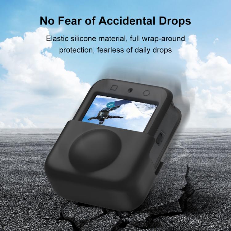 For DJI Osmo 360 PULUZ Silicone Body Protective Cover with Lens Cover (Grey) - Case & Bags by PULUZ | Online Shopping UK | buy2fix