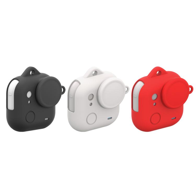 For Insta360 GO Ultra PULUZ Body Silicone Protective Cover with Lens Cap & Lanyards (Red) - Case & Bags by PULUZ | Online Shopping UK | buy2fix