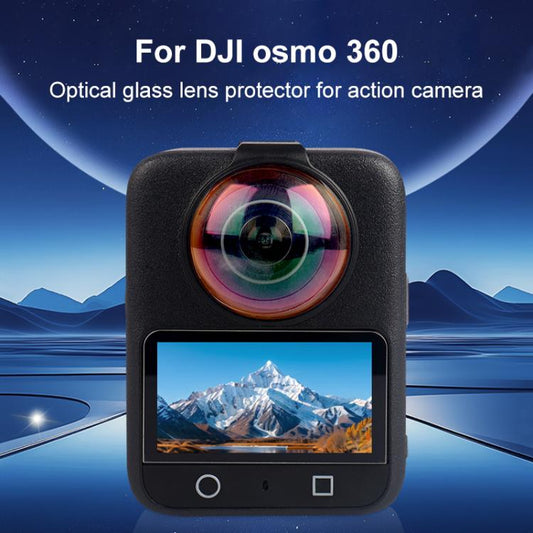 For DJI Osmo 360 PULUZ Optical Tempered Glass Cover Protective Lens Guard (Black) - Other by PULUZ | Online Shopping UK | buy2fix