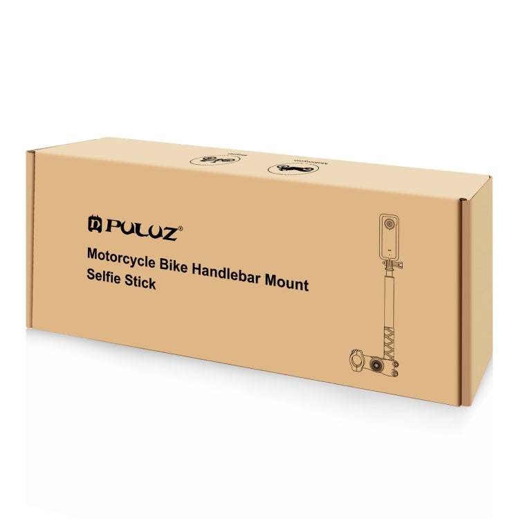 PULUZ Motorcycle Bicycle Handlebar Fixture Mount Camera Bracket Adapter with Monopod Stand by PULUZ