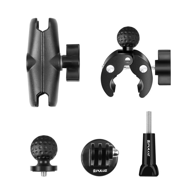 PULUZ Motorcycle Crab Clamp Handlebar Fixed Mount Holder for GoPro and Other Action Cameras(Black) by PULUZ