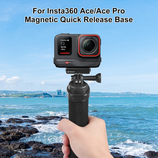 For Insta360 Ace / Ace Pro / X4 / X4 Air PULUZ Magnetic Quick Release Base Mount (Black) by PULUZ