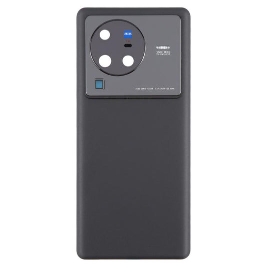 For vivo X80 Pro Battery Back Cover with Camera Lens Cover(Black) - Back Cover by buy2fix | Online Shopping UK | buy2fix