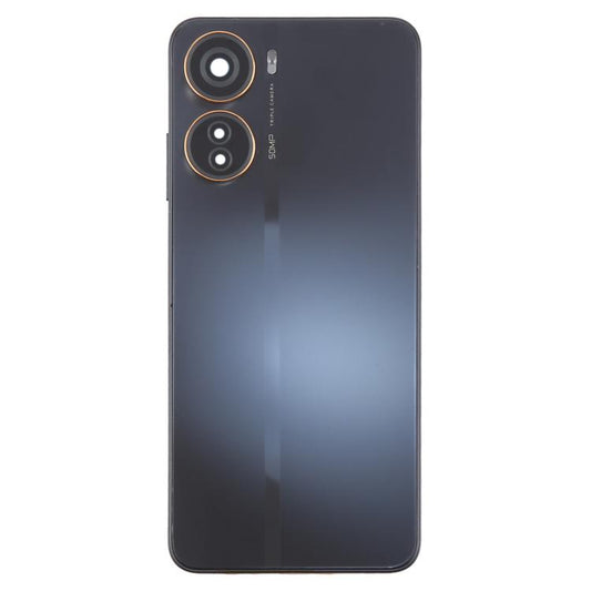 For ZTE Axon 40 Lite Plastic Battery Back Cover with Middle Frame / Camera Lens Cover(Black) - For ZTE by buy2fix | Online Shopping UK | buy2fix