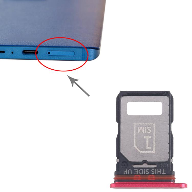 For Motorola Edge 30 Fusion XT2243-1 10pcs Original SIM Card Tray + SIM Card Tray (Red) - Card Socket by buy2fix | Online Shopping UK | buy2fix