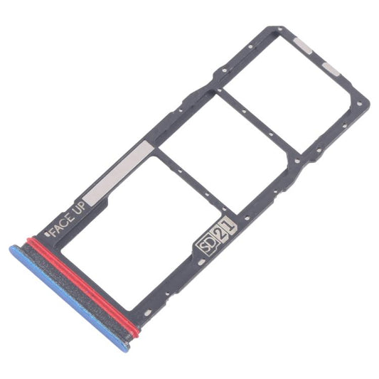 For Motorola Moto G04s 10pcs Original SIM Card Tray + SIM Card Tray + Micro SD Card Tray (Blue) - Card Socket by buy2fix | Online Shopping UK | buy2fix