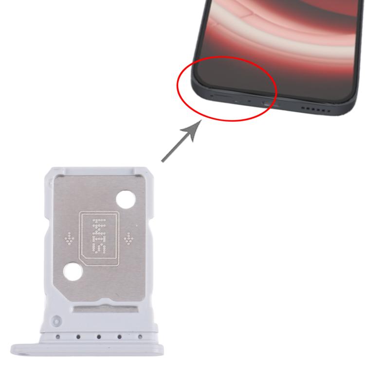 For Nothing Phone 2A SIM Card Tray + SIM Card Tray (Silver) - For Nothing by buy2fix | Online Shopping UK | buy2fix