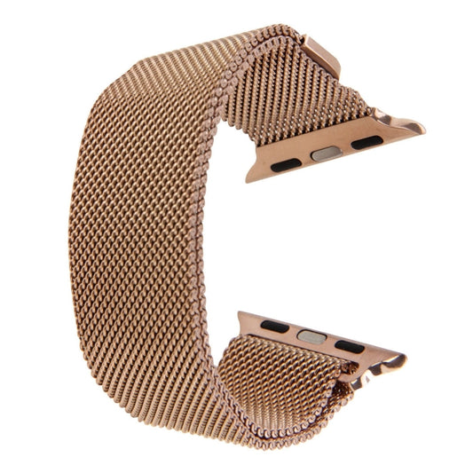 For Apple Watch 42mm Milanese Loop Magnetic Stainless Steel Watch Band(Rose Gold) by buy2fix